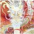 迫力ある神龍画の屏風。150×150cm